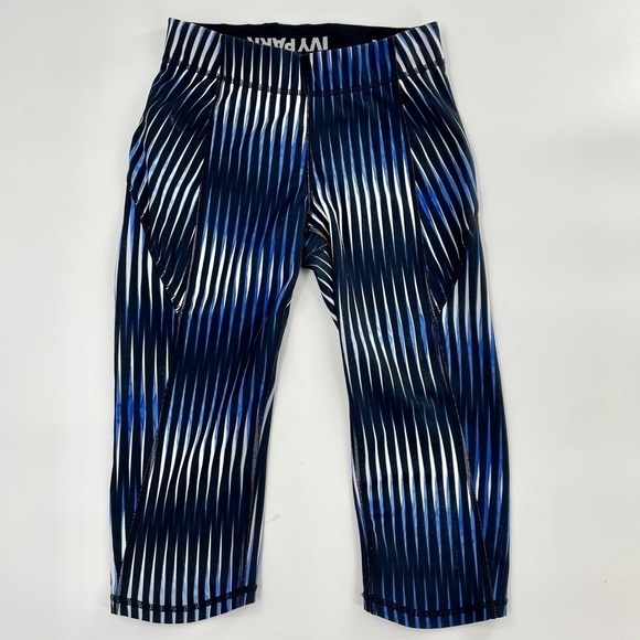 Ivy‎ Park Kaleidoscope Print Mid Capri Leggings Blue Black - Picture 6 of 12